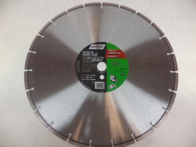 NEW NORTON 16" x 1" SEGMENTED RIM HIGH SPEED DIAMOND BLADE 76607012296 SP2T2