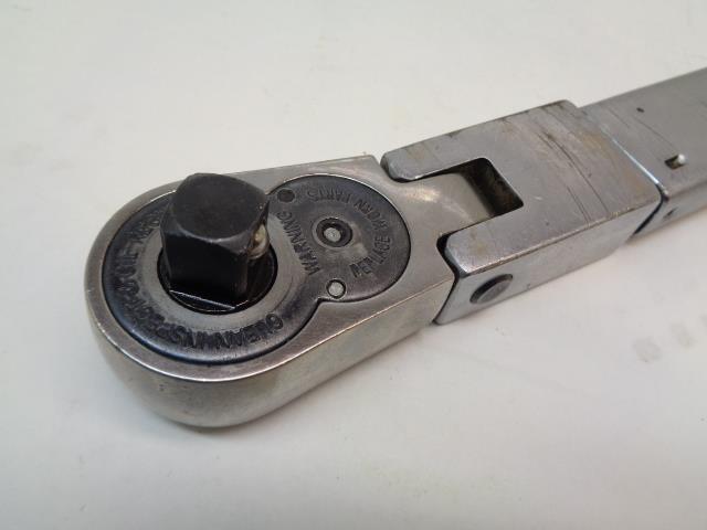 USED FLEX-HEAD 1/2" DRIVE 40-250ftlb CLICK TYPE TORQUE WRENCH R22