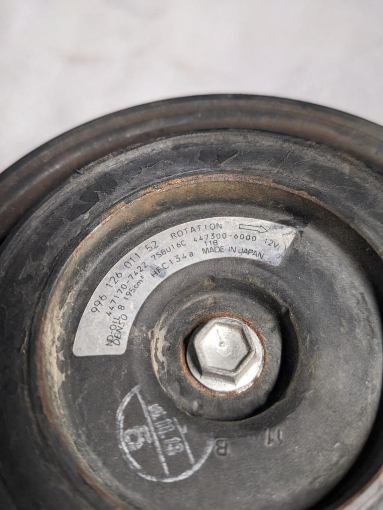 PORSCHE 911/986 BOXSTER A/C PUMP COMPRESSOR 99612601152 USED 996B.G.L.