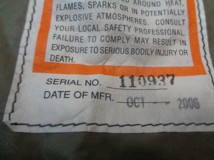 NOS 3M BUTYL RUBBER RESPIRATOR HOOD OLIVE BE-10BR SR