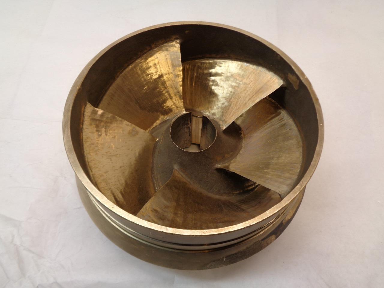 UNKNOWN 14" 5 VANE BRASS WATER PUMP INDUSTRIAL IMPELLER B02496F 1398 6M 145 I1