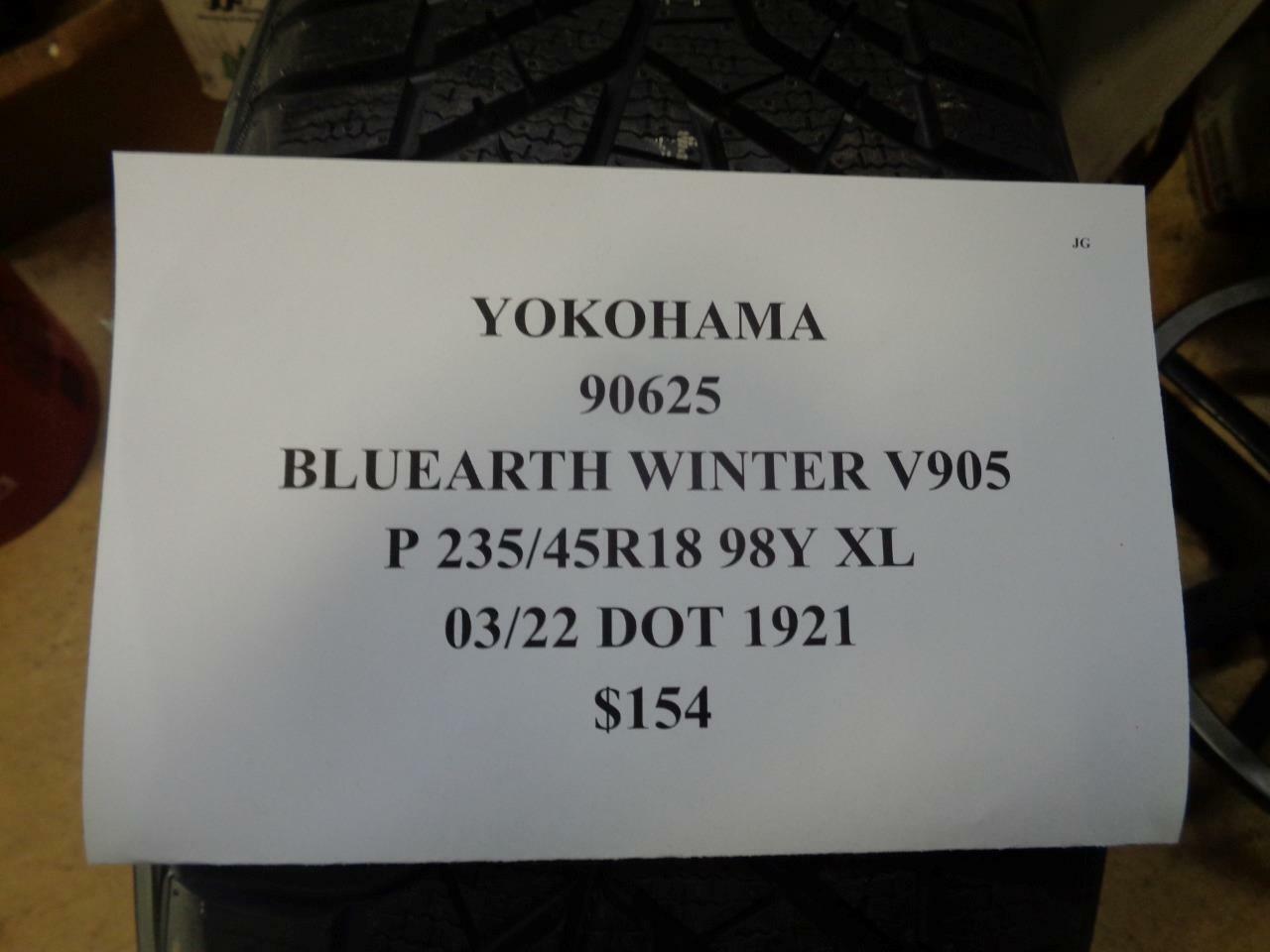 1 NEW TIRE YOKOHAMA BLUEARTH WINTER V905 P 235 45 18 98Y XL 90625