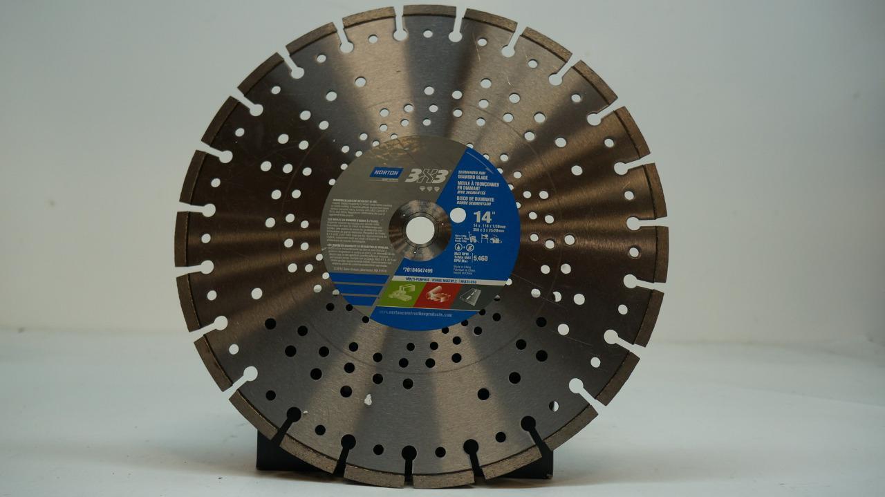 NEW NORTON 14"Dia x .118" x 1/20mm Norton 3x3™ Segmented Rim Diamond Blade