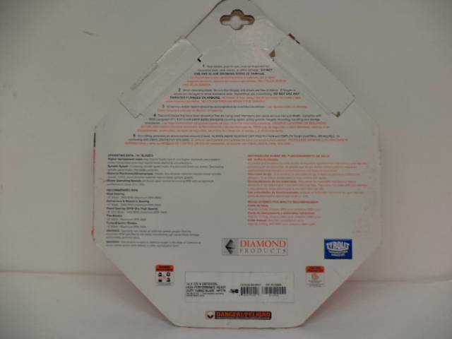 NEW CORE CUT HEAVY DUTY ORANGE 14x125 H.P. TURBO DIAMOND BLADE 58451 SP1T1