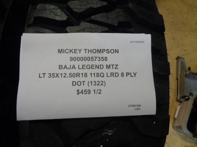 2 MICKEY THOMPSON BAJA LEGEND MTZ LT 35 12.5 18 118Q LRD 8PLY TIRES 90000057358