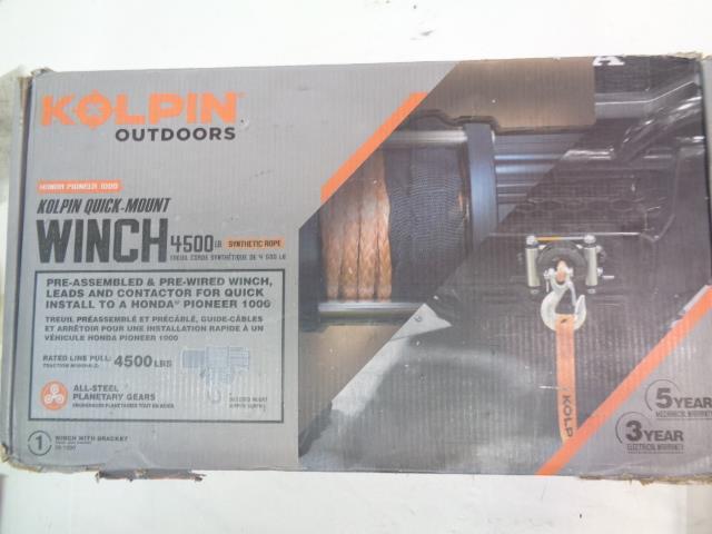 KOLPIN OUTDOORS QUICK MOUNT WINCH 4500 LB 26-100 FOR HONDA PIONEER 1000 NEW R16