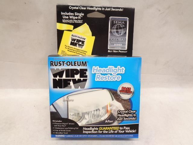 NEW PACK OF 6 RUST-OLEUM WIPE NEW HEADLIGHT RESTORE CLOTH & KIT R28