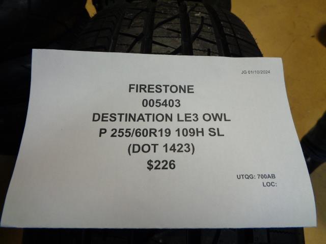 FIRESTONE DESTINATION LE3 OWL P 255 60 19 109H SL TIRE 005403 CQ1