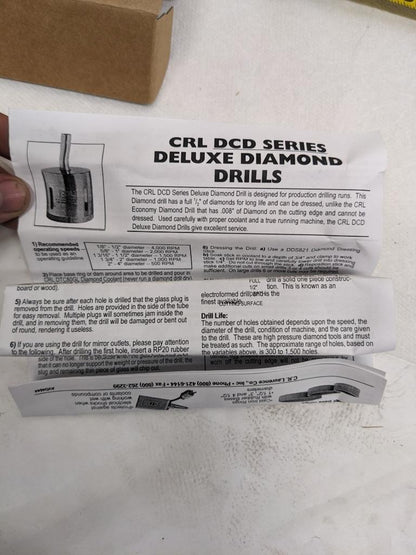 CRL DCD1 378738 1" DCD SERIES ELECTRO-FORMED DIAMOND DRILL NEW D0