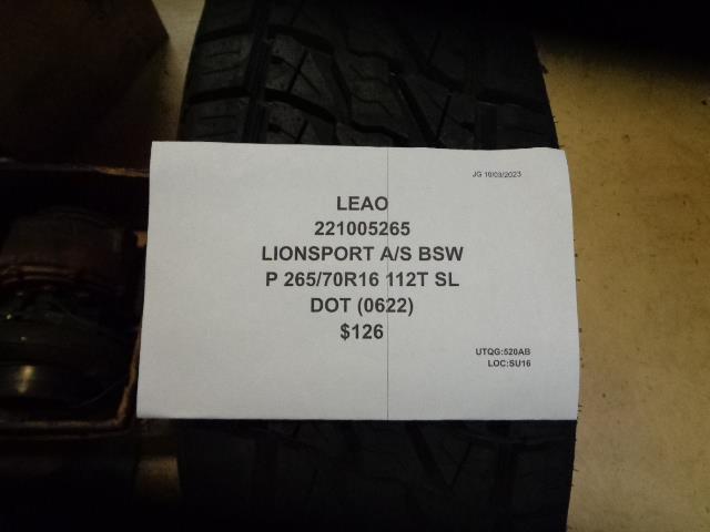 LEAO LIONSPORT A/S BSW P 265 70 16 112T TIRE  SL 221005265 BQ4