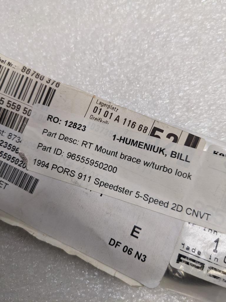 PORSCHE 96555950200 MOUNT BRACE FOR 89-94 PORSCHE 911 NEW PGB2TB