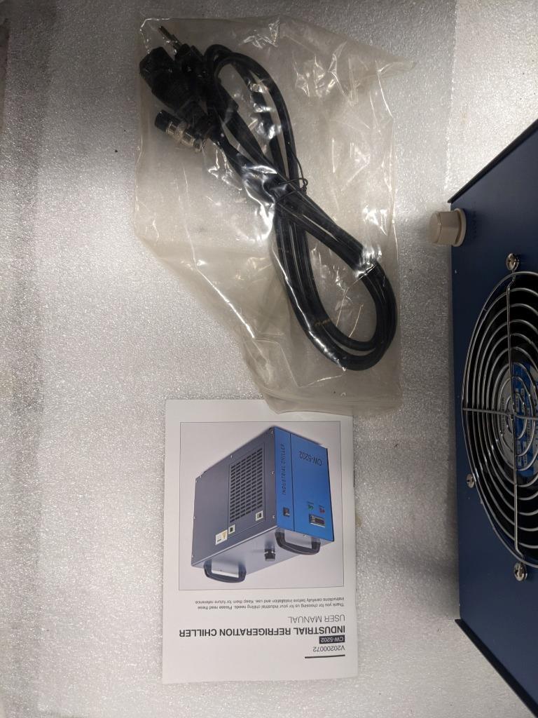VEVOR CW-520 WATER CHILLER LASER ENGRAVER MACHINE CO2 6L 50W-150W NEW B1B2