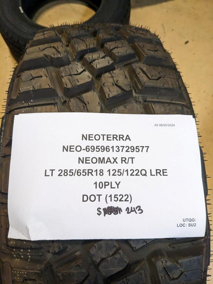 NEOTERRA NEOMAX R/T LT 285 65 18 125/122Q LRE 10PLY TIRE 6959613729577 CQ3