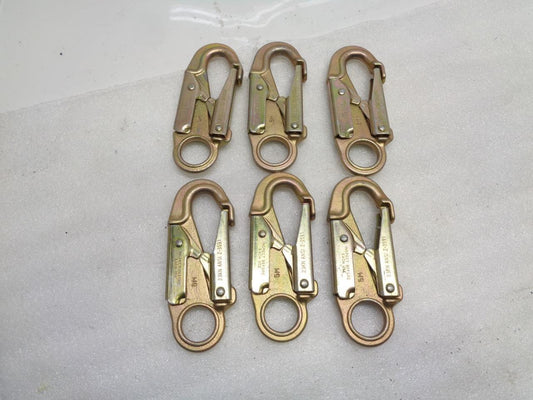 NEW PACK OF 6 AUTO-LOCKING FALL PROTECTION SNAP HOOKS ANSI Z-359.1 COMPLIANT R28