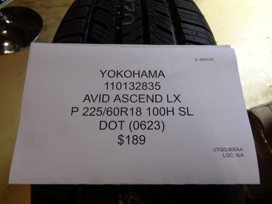 YOKOHAMA AVID ASCEND LX P 225 60 18 100H SL ALL SEASON TIRE 110132835 BQ3