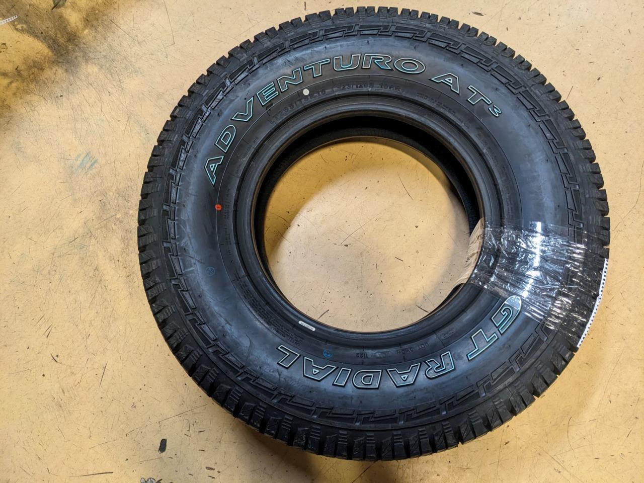 GT RADIAL ADVENTURO AT3 RWL LT 265 75 16 123/120S LRE 10PLY TIRE 100A1891 CQ2