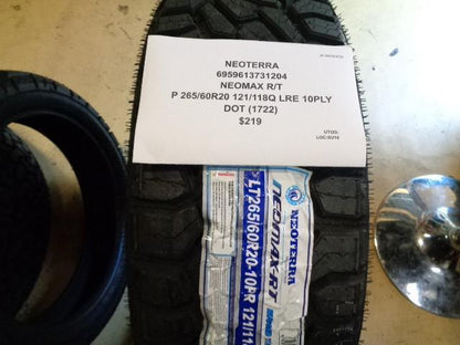 NEOTERRA NEOMAX R/T P 265 60 20 121/118Q LRE 10PLY TIRE 6959613731204 BQ4