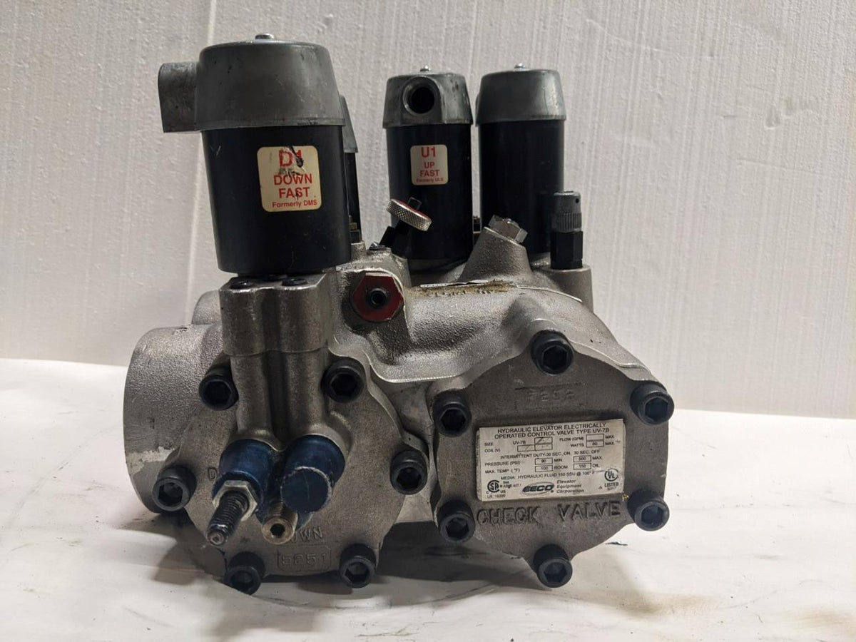 EECO HYDRAULIC UV-7B ELEVATOR ELECTRICALLY OPERATED CONTROL VALVE  500PSI BSR7