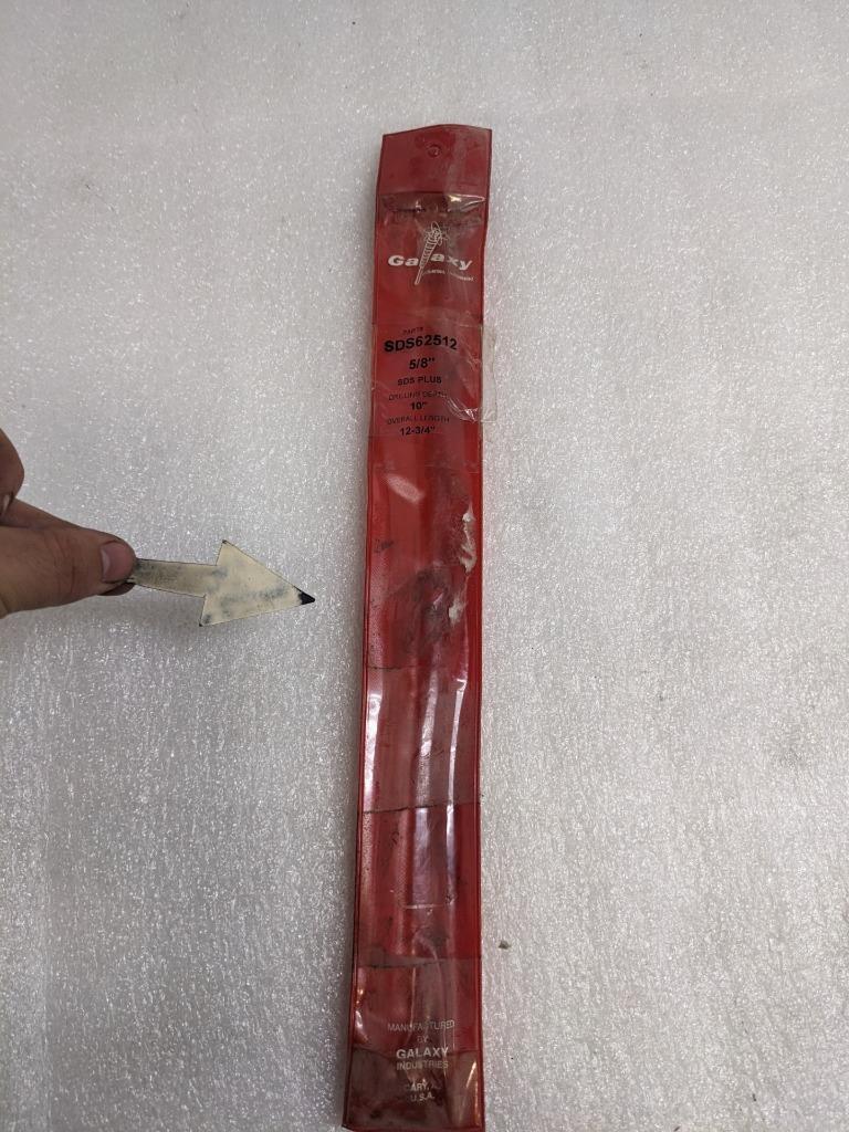 GALAXY INDUSTRIES SDS62512 SDS PLUS CARBIDE DRILL 5/8"X12-3/4" NEW R22T5
