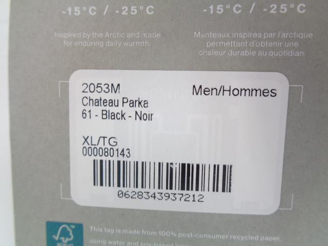 CANADA GOOSE MENS CHATEAU PARKA BLACK XL/TG 2053M NEW SR
