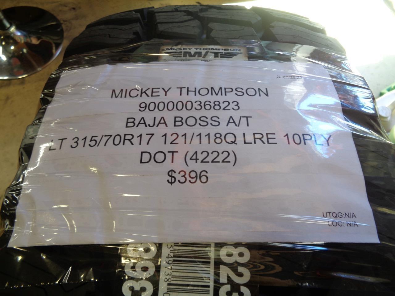 2 MICKEY THOMPSON BAJA BOSS A/T LT 315 70 17 121/118Q LRE 10PLY 90000036823 CQ3