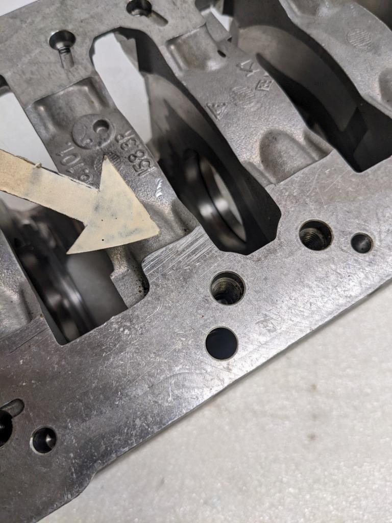 PORSCHE 9961011583R 9961011573R CRANKSHAFT CASE FOR 03 BOXSTER 986 2.7L USED 12