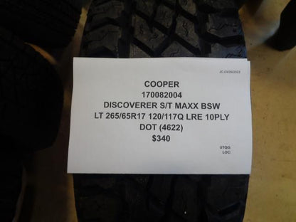 1 COOPER DISCOVERER ST MAXX BSW 265 65 17 120/117Q LRE 10PLY 170082004 TIRE BQ2