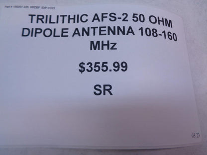 TRILITHIC AFS-2 50 OHM DIPOLE ANTENNA 108-160 MHz LOW BAND LEAK DETECTOR SR