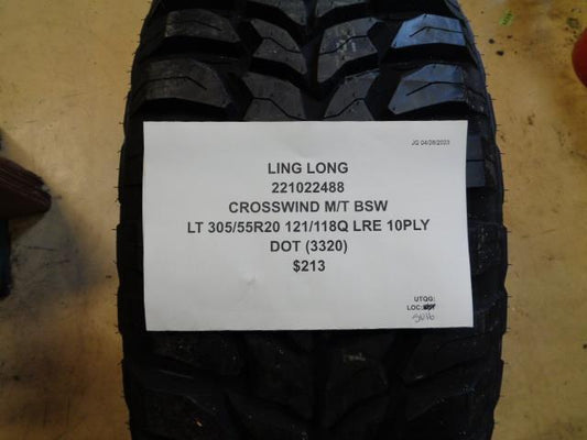 1 LING LONG CROSSWIND MT BSW LT 305 55 20 121/118Q LRE 10PLY 221022488 SU16