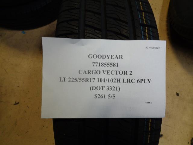 1 GOODYEAR CARGO VECTOR 2 LT 225 55 17 104/102H LRC 6PLY TIRE 771855581 AQ4