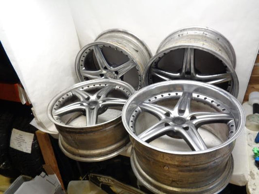 SET OF ROH MODENA 19X8.5 ET 52, 19X10.5 ET40 5X130 SILVER 3 PIECE WHEELS WR