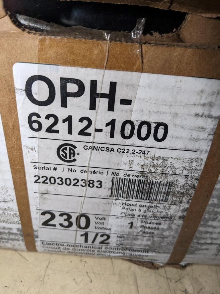 MANERA OPERA-H 1/2HP 240V 1PH GARAGE OPERATOR W ELECTRONIC CIRCUIT OPH6212 B2