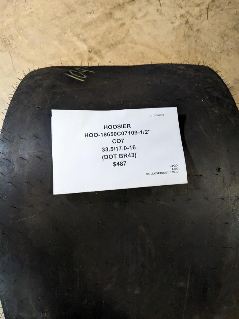 HOOSIER CO7 33.5 17. 16 DRAG SLICK RACING TIRE 18650C07109-1/2" CQ3