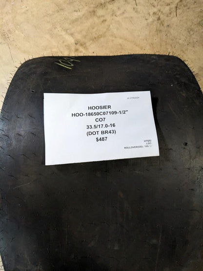 HOOSIER CO7 33.5 17. 16 DRAG SLICK RACING TIRE 18650C07109-1/2" CQ3