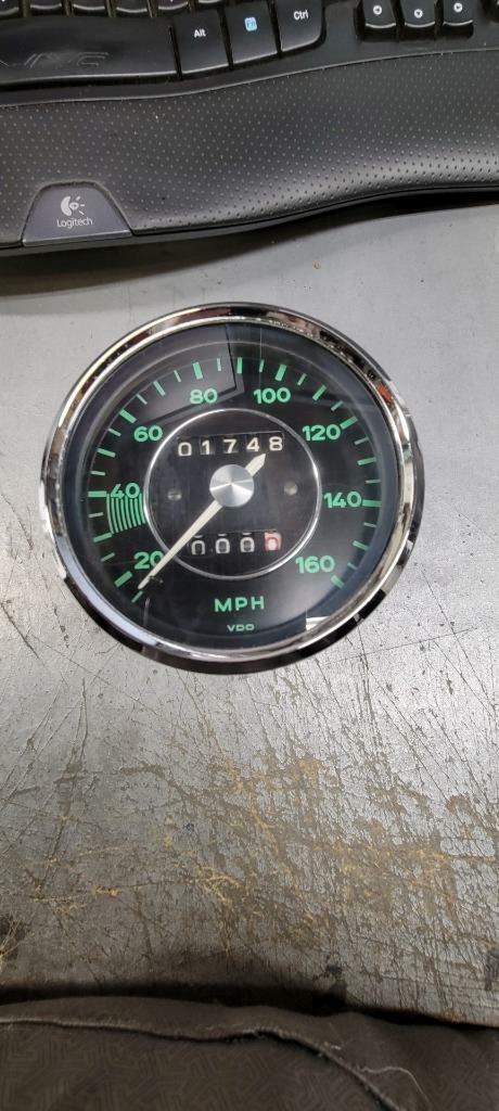 GENUINE PORSCHE 356 Carrera Speedster 160 mph Speedometer Low Mile Excellent