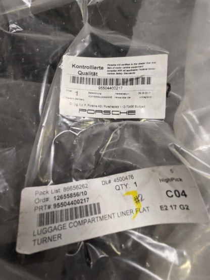 PORSCHE 95504400217 LUGGAGE COMPARTMENT LINER BLACK FOR PORSCHE NEW PGB2