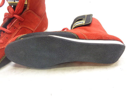 PAIR NEW MOTOR QUALITY RACING SHOES RED SIZE 8-8.5(40) SR