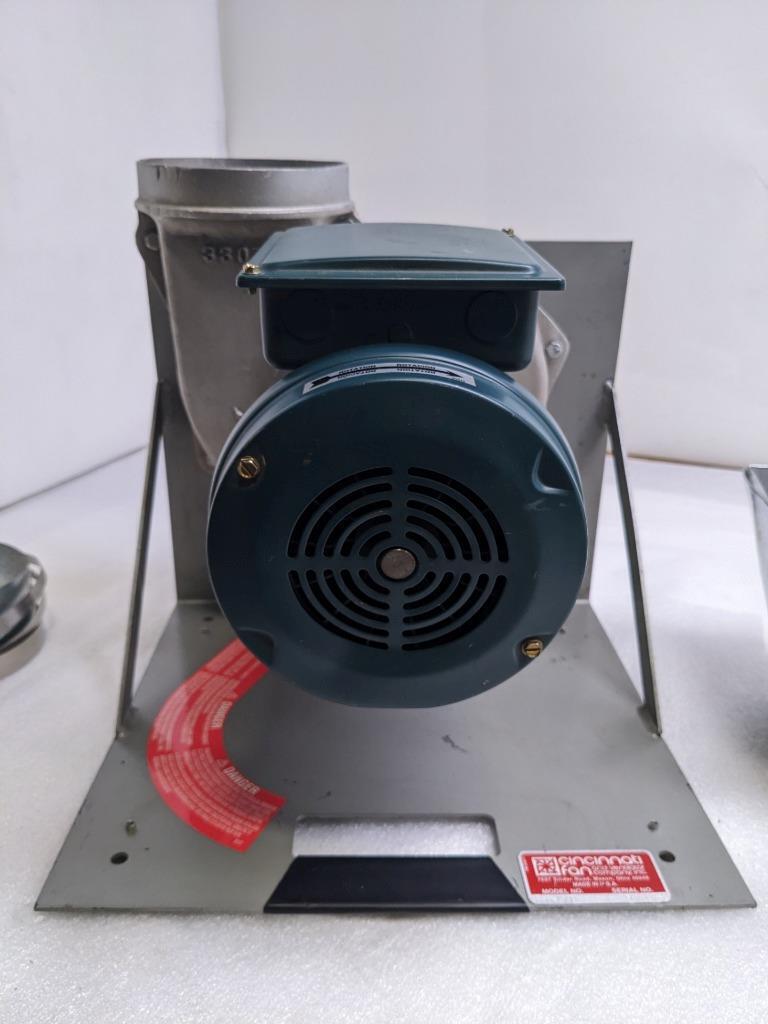 CINCINNATI FAN F-6-C/T1 FUME EXHAUSTER 1-1/2HP 3450RPM CAST ALUM 115V NEW B2
