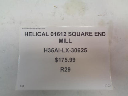 HELICAL 01612 SQUARE END MILL H35AI-LX-30625 R29