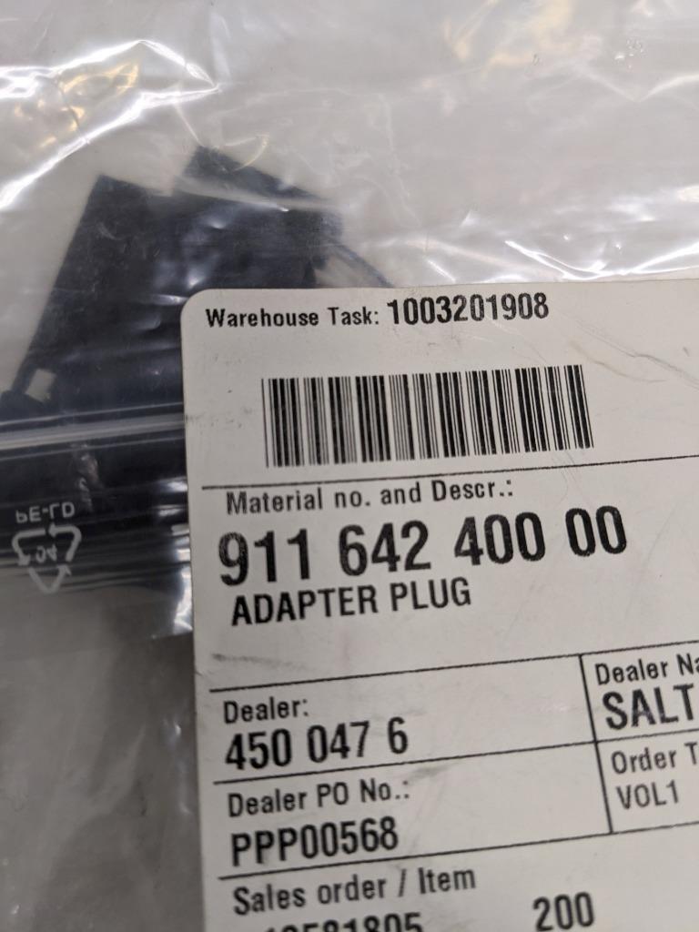 PORSCHE 91164240000 ADAPTER PLUG FOR PORSCHE NEW PGB2TB