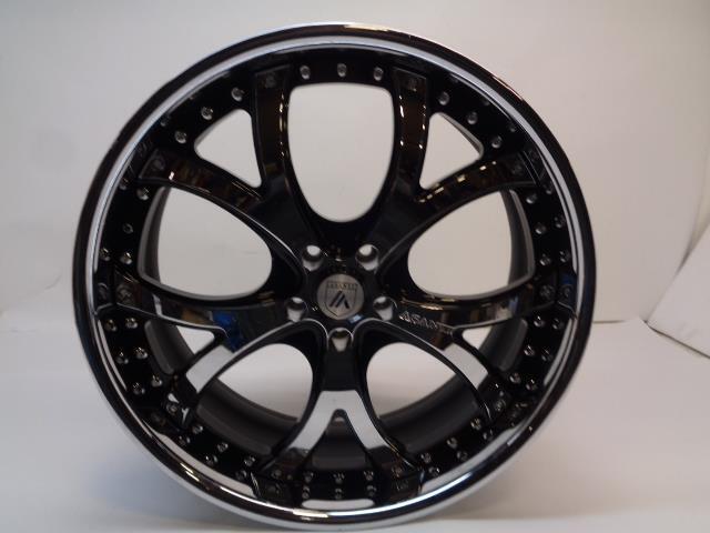 1 NEW ASANTI AF143 BLACK MACHINED 22x9 5X114.3 2 PIECE WHEEL WR