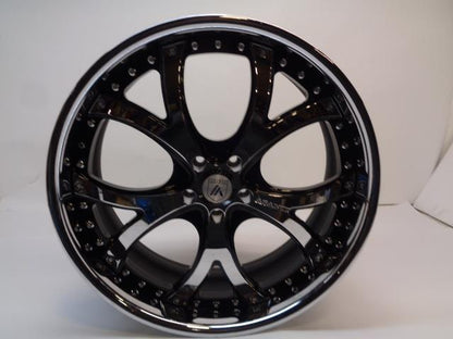 1 NEW ASANTI AF143 BLACK MACHINED 22x9 5X114.3 2 PIECE WHEEL WR