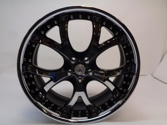 1 NEW ASANTI AF143 BLACK MACHINED 22x9 5X114.3 2 PIECE WHEEL WR