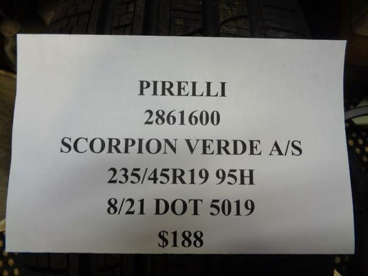 4 NEW PIRELLI SCORPION VERDE AS 235 45 R19 95H TIRE 2861600