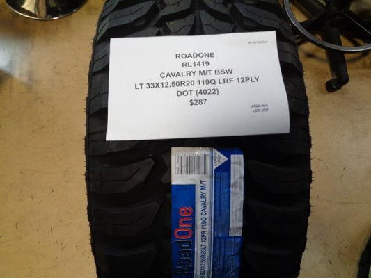 ROADONE CAVALRY M/T BSW LT 33 12.5 20 119Q LRF 12PLY TIRE RL1419 BQ4