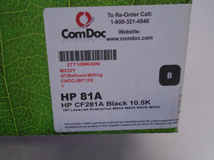 COMDOC COMPATIBLE TONER CARTRIDGE FOR HP81A SR