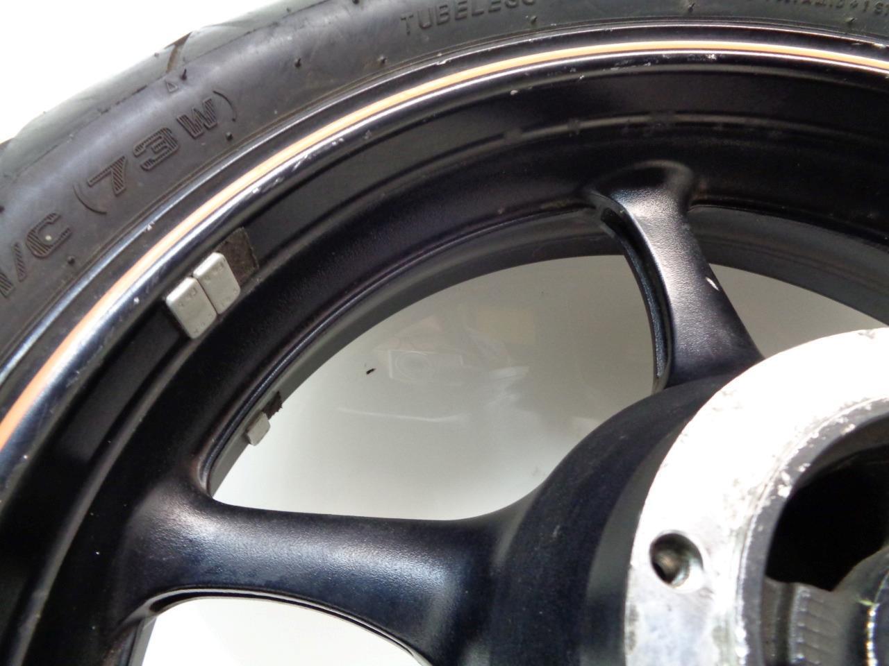 YAMAHA 2004-07 FZ6 17x4.5 5 SPOKE ORANGE STRIPE WHEEL & TIRE SR