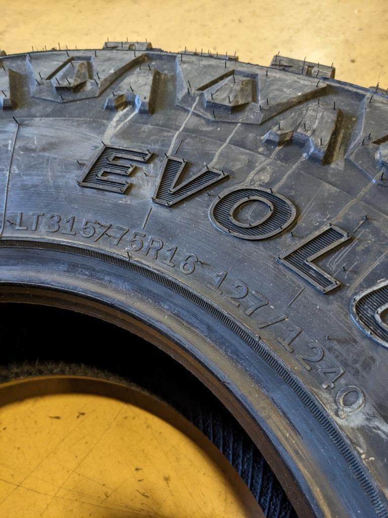 EVOLUXX  ROTATOR M/T BSW LT 315 75 16 127/124Q LRE 10PLY TIRE 221023337 CQ2