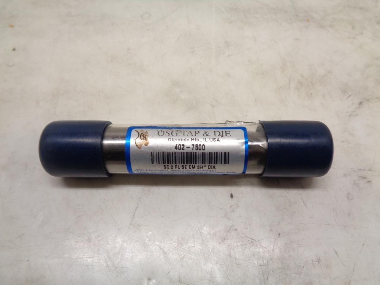 NEW OSG 402-7500 CARBIDE END MILL 3/4"x1-1/2" 2 FLUTE R22T6BE