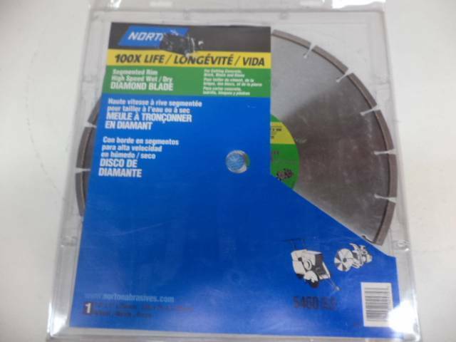 NEW NORTON 14"x1"x20mm SEGMENTED RIM HIGH SPEED WET/DRY DIAMOND BLADE SP2T2